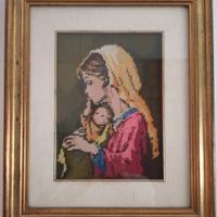 Quadro punto croce “madonna con bambino”