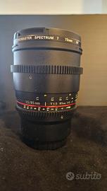 Obbiettivo Samyang VDSL cine 85mm T1.5 M4/3 Mount