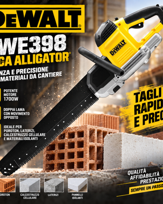 DeWalt DWE398 Sega Alligator 1700W NUOVA
