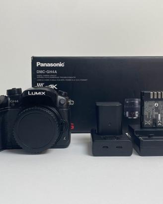 GH4 Lumix + Adattatore m4/3 to Canon EF+ Batterie