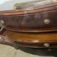 Gruppo bombato medea noce antico como e comodini