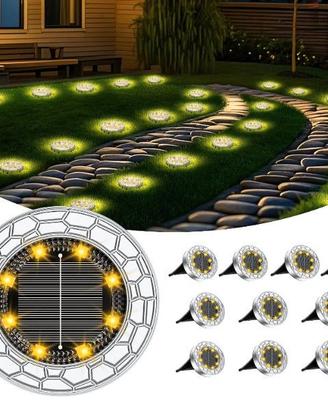 10 pezzi Luci Solari da Giardino, 8 LED Lampade So