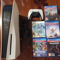 PS5 con giochi