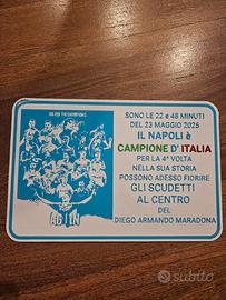 quadretto scudetto Napoli campioni d Italia 2025