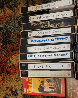 VHS Videocassette Registrazioni FILM ANNI 80-90 