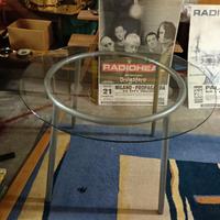 Tavolo modernariato ferro e vetro 105 x  73