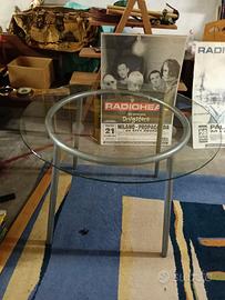 Tavolo modernariato ferro e vetro 105 x  73