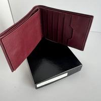 Portafoglio/portadocumenti in pelle bordeaux