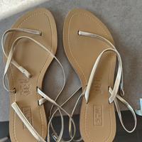 Scarpe estive: sandali color oro come nuovi n. 39