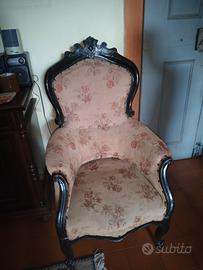 Poltrona antica, fine 800, stile Luigi XVI