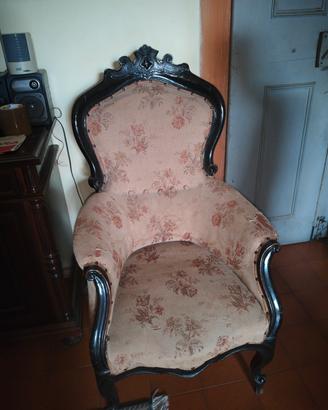 Poltrona antica, fine 800, stile Luigi XVI
