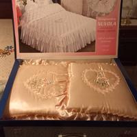 completo letto matrimoniale con 2 cuscini raso