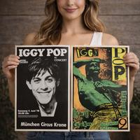 set 2 poster Iggy Pop Wallart formato A3 