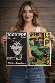 set 2 poster Iggy Pop Wallart formato A3 