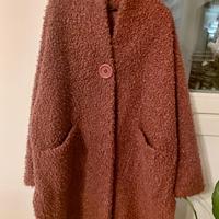 Cappotto teddy donna rosa antico
