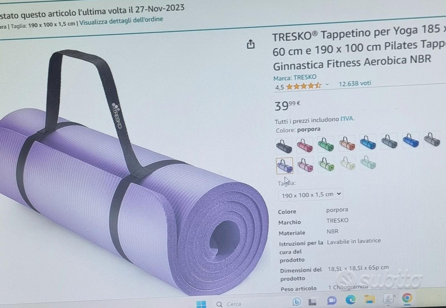 Tappetino per yoga o pilates nuovissimo - Sports In vendita a Napoli