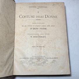 Libro Vecchio I costumi delle Donne Ca. 1900