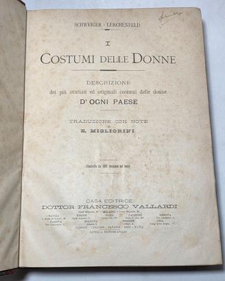 Libro Vecchio I costumi delle Donne Ca. 1900