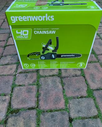 Motosega a batteria greenworks