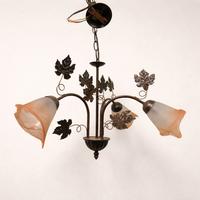 Lampadario a sospensione in ferro battuto 3 luci