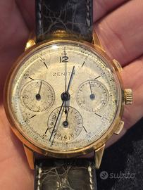 Zenith tricompax in oro 18kt 38 mm