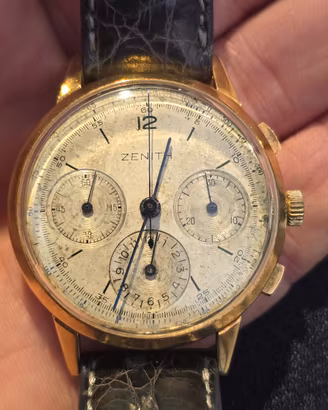 Zenith tricompax in oro 18kt 38 mm