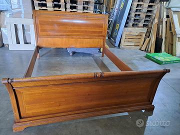 letto matrimoniale legno massello 