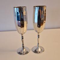 Calici flutes in argento Sheffield