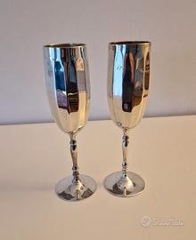 Calici flutes in argento Sheffield