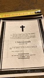 Necrologio umoristico  partita Torino Inter  1949