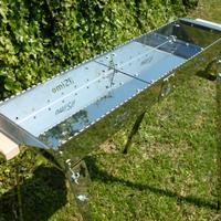 Barbecue + cuoci arrosticini spiedini inox sm80 -