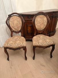 Salotto classico in noce