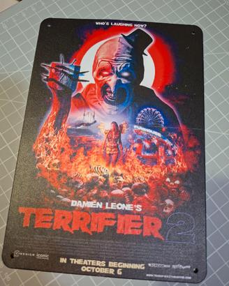 Terrifier 2 Art The Clown Poster Metal (20x14)