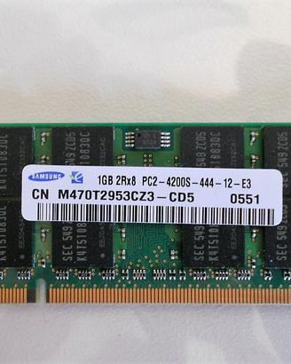 Ram samsung per notebook 1GB DDR2 533Mhz 20