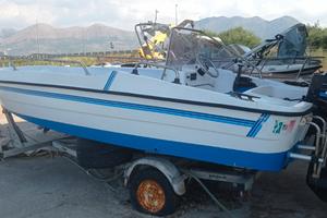 Barca con motore f.b. mercury 25 cv avv. elettrico