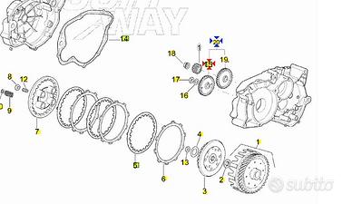 Ingranaggio condotto contralbero Aprilia RS50 Z34 