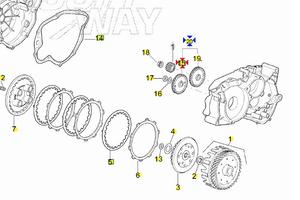 Ingranaggio condotto contralbero Aprilia RS50 Z34 