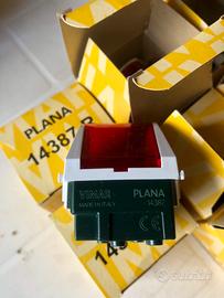 Lotto 12 Spie prismatiche rosso bianco Vimar Plana