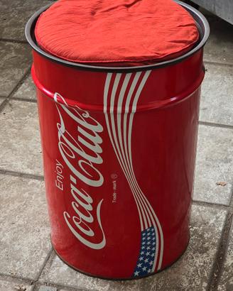 sgabello bidone Coca-Cola  vintage m9d. Club Ameri