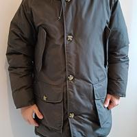 Giacchetto mod Parka taglia S verde in vera piuma