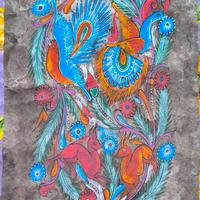 Dipinto tradizionale messicano su carta d’amate –