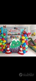 Allestimnto festa tema veicoli palloncini