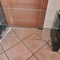 porta tv mobile  in  cristallo con 3 ripiani 