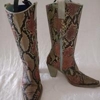 Stivaletti da donna in vera pelle di Serpente 