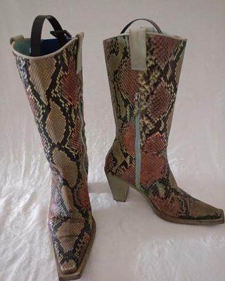 Stivaletti da donna in vera pelle di Serpente 