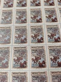 foglio 50 francobolli del 95 dedicati a Beltrame