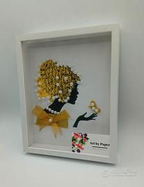 Cornici 3d con disegni realizzati in QUILLING