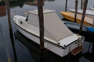 Barca a motore legno e vetroresina 