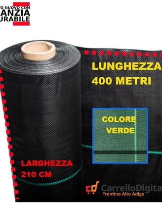 Telo per pacciamatura 210cm x 400m 100gr/mq