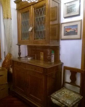 Credenza doppio corpo con vetrina